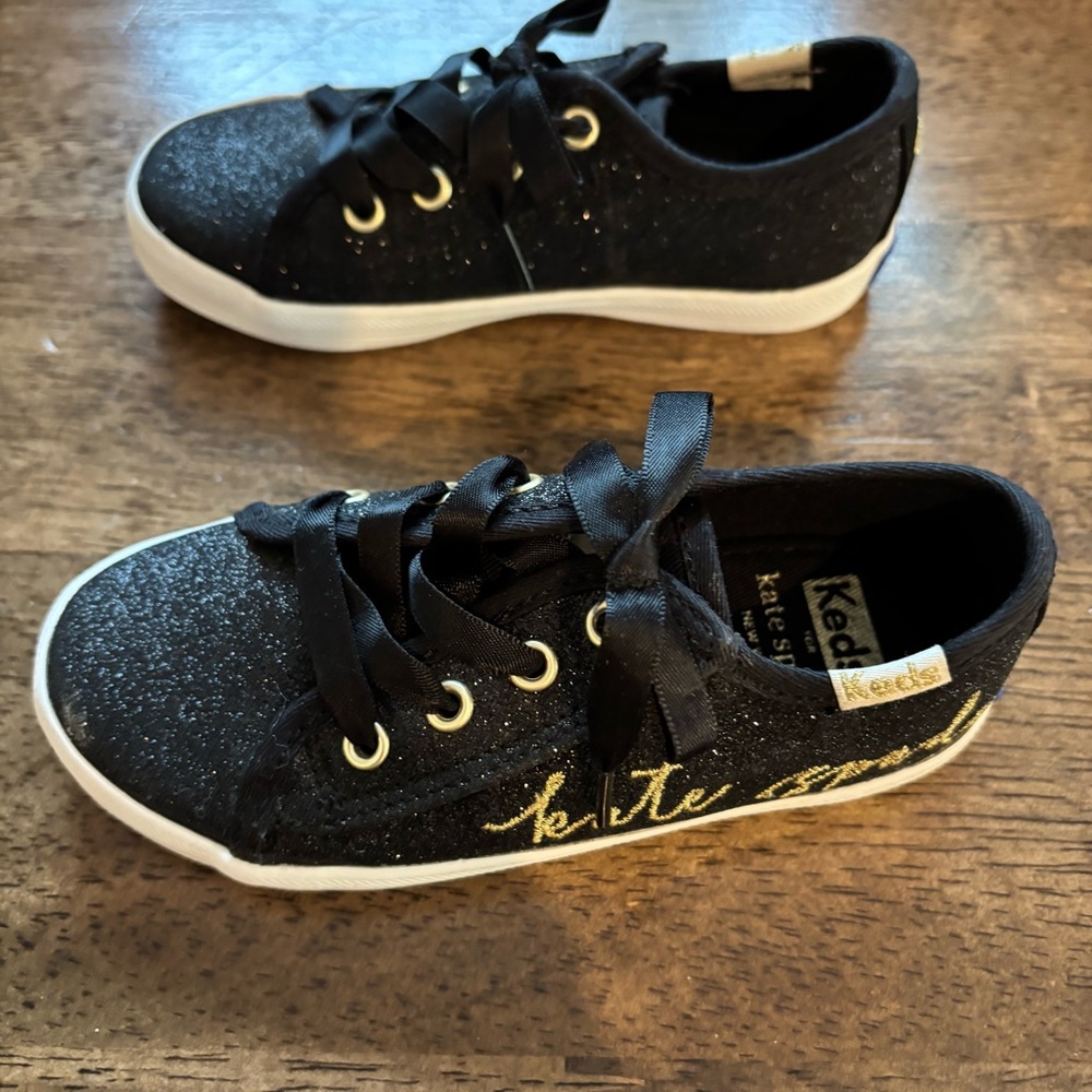 Keds Kate Spade Black Glittery Shoes size 8 - Picture 3 of 6
